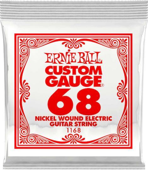 Ernie Ball Custom Gauge Μονές Χορδές Nickel Wound Ηλεκτρικής Κιθάρας 3τμχ 68"