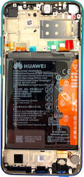 Huawei Οθόνη Service Pack mit Touchscreen und Rahmen für Huawei P40 Lite E (Blau)