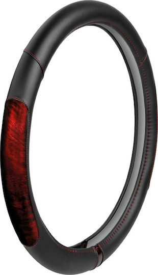 Lampa Car Steering Wheel Cover Pearl Red with Diameter 44-46cm made of Leatherette Red