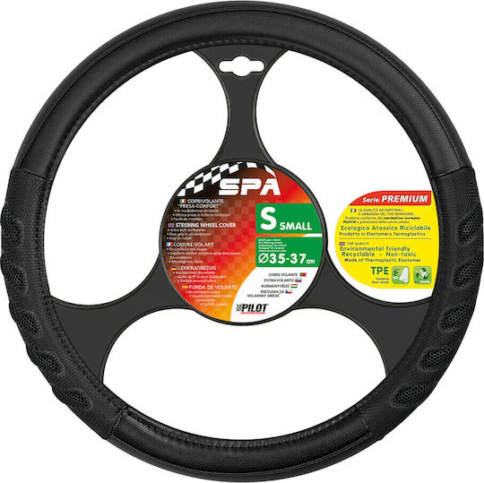 Lampa Car Steering Wheel Cover with Diameter 35-37cm made of Leatherette Black