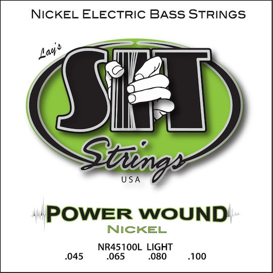 Sit Power Wound Nickel Bass Set Corzi Pentru Bas Oțel Plăcut Cu Nichel 45 - 100 Light