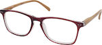 Eyelead Ε213 Reading Glasses +3.50 in Burgundy color Ε213 Ε 213