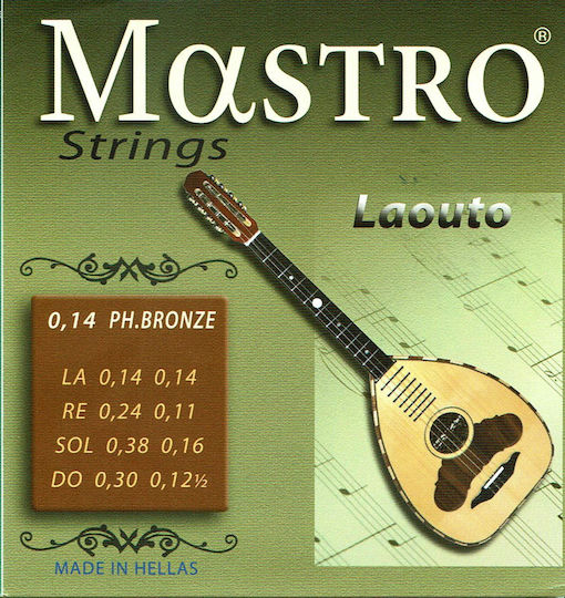 Mastro Σετ Χορδών Phosphor Bronze Λαούτου 14 - 30" Lute Loop End