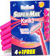 Super Max Kwik 3 for Women Razoare pentru corp de unică folosință cu 3 lame 5buc