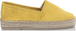 Envie Shoes Suede Γυναικείες Εσπαντρίγιες σε Κίτρινο Χρώμα