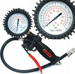 Mar-Pol Air Pressure Gauge with Tyre Inflator Pistol 12bar M80699