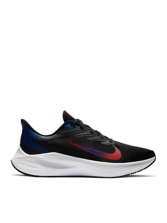 Nike Zoom Winflo 7 Ανδρικά Αθλητικά Παπούτσια Running Μαύρα
