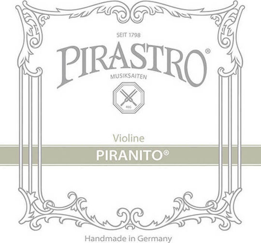 Pirastro Set of Chrome Strings for Violin 4/4 Piranito A-Aluminum Set