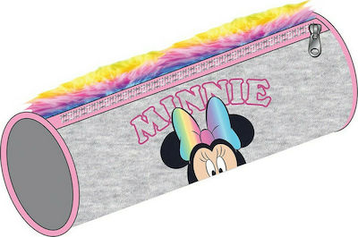 Gim Minnie Pencil Case Barrel with 1 Compartment Gray