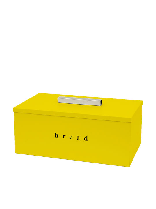 Pam & Co Bread Box with Lid Inox In Yellow Colo...