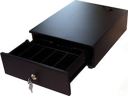 Datecs Cash Drawer Black with 5 Coin Slots and 4 Slots for Bills 24x33x10.4cm