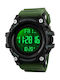 Skmei Digital Watch Battery with Rubber Strap Green 213841_army