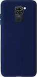 Umschlag Rückseite Silikon Blau (Redmi Note 9)