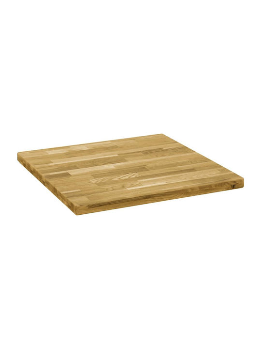 vidaXL Quadratisch Tischoberfläche aus Massivholz Eiche 80x80cm 245999 1Stück