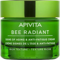 Apivita Bee Radiant White Peony & Patented Propolis Rich Ενυδατική & Αντιγηραντική Κρέμα Προσώπου Ημέρας με Υαλουρονικό Οξύ για Ξηρές Επιδερμίδες 50ml