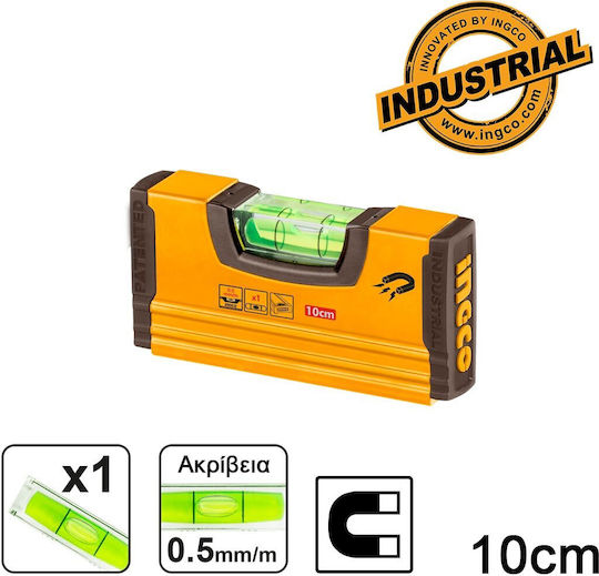 Ingco HMSL03101 Spirit Level Aluminum Magnetic 10cm with 1 Eye