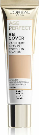 L'Oreal Paris Age Perfect BB Cover 02 Light Beige Leichte Creme Gesicht Tag mit SPF50 30ml
