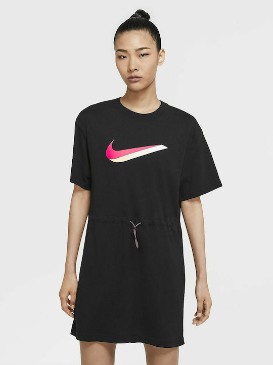 Nike Sportswear Mini Κοντομάνικο Αθλητικό Φόρεμα Μαύρο