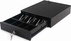 Cash Drawer with 4 Coin Slots and 3 Slots for Bills 30x36x9cm