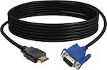 HDMI 1.3 Cable HDMI male - VGA male 5m Μαύρο