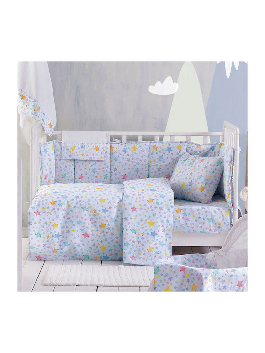 Rythmos Duvet Crib Cotton Glow Light Blue 110x1...