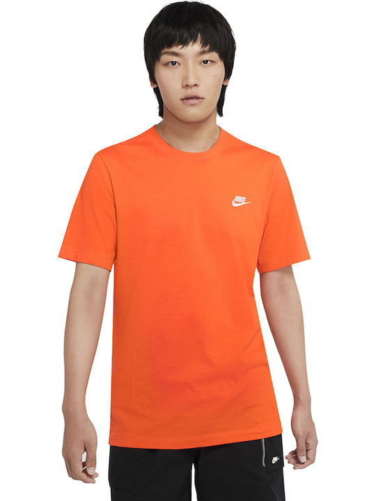 Nike Sportswear Club Men's T-Shirt Monochrome Orange