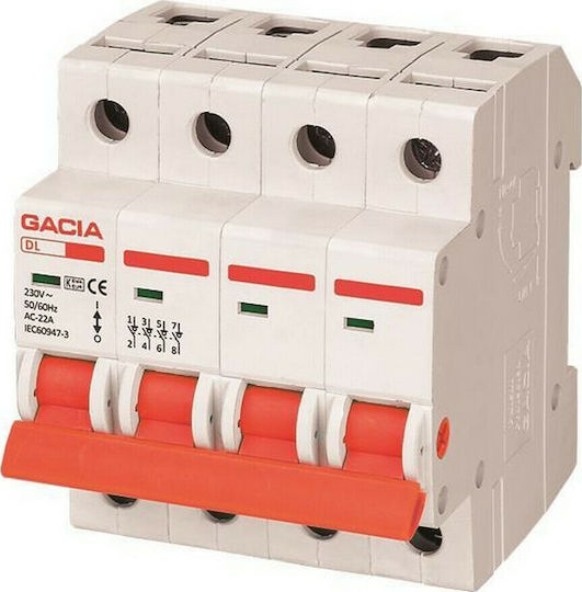 Gacia 4Χ100A General Use Panel Push Button Switch 400V 100A