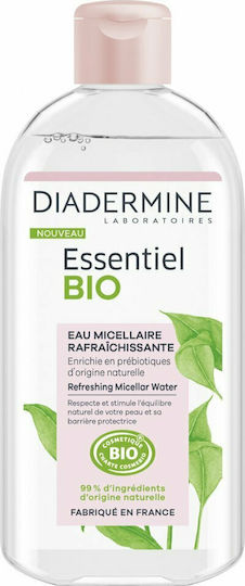 Diadermine Essentiel Bio Micellar Water Αφαίρεσης Μακιγιάζ Προσώπου & Ματιών 400ml