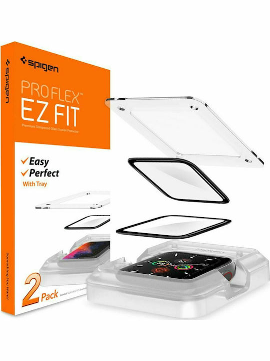 Spigen ProFlex EZ Fit Full Face Tempered Glass Προστατευτικό Οθόνης για το Apple Watch 44mm