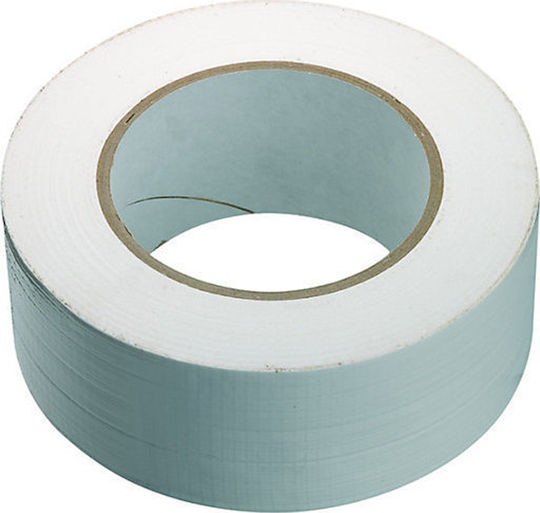 Ceys White Αυτοκόλλητη Υφασμάτινη Ταινία Λευκή 10mx50mm