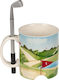 Golf Time Ceramic Cup Multicolour