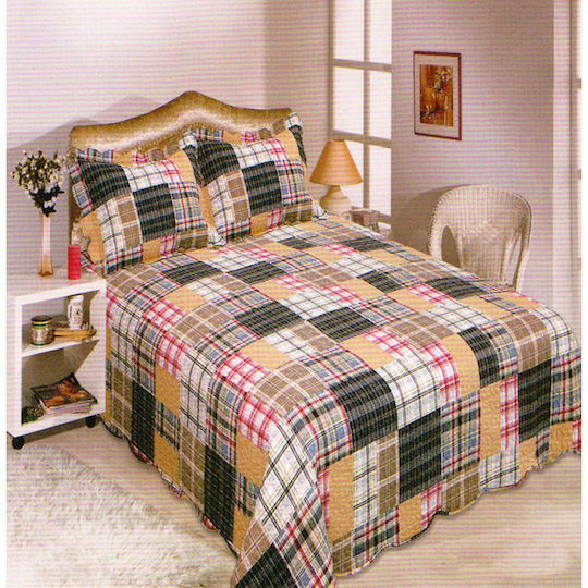 Silk Fashion 13-82 Σετ Κουβερλί Υπέρδιπλο Microfiber 220x240cm 3τμχ