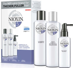 Nioxin 3 Part System No.5 Set de îngrijire a părului cu Șampon 3buc