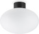 Ideal Lux Clio MPL1 Πλαφονιέρα Οροφής Εξωτερικού Χώρου E27 σε Μαύρο Χρώμα 148878