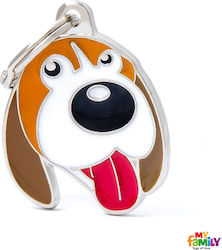 My Family Friends Beagle Dog ID Tag Brown Metal...