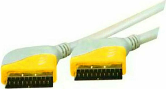 Καλώδιο Scart male - Scart male 3m Λευκό DM8005-07-3