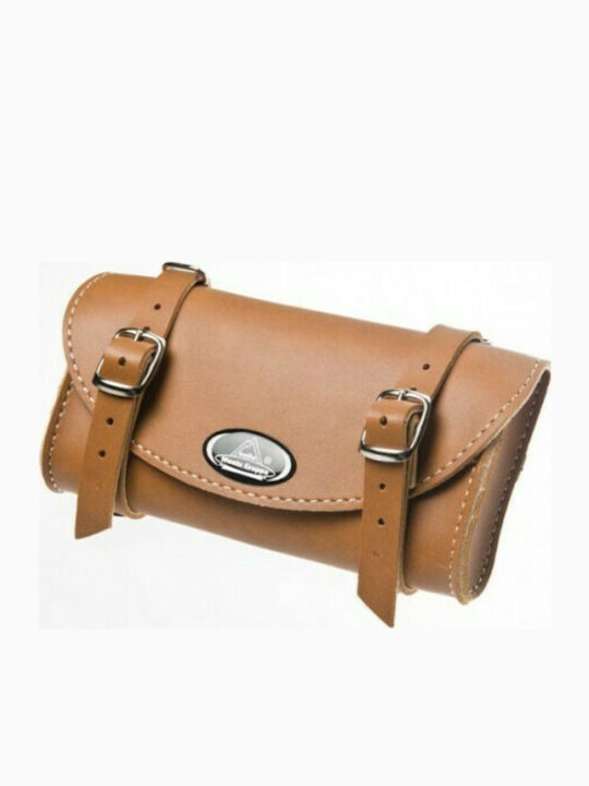 Monte Grappa Leather Saddle Bag Brown