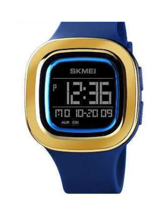 Skmei Digital Uhr Batterie mit Kautschukarmband Blue