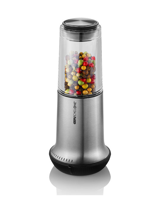 Gefu X-Plosion Large Electric Metallic Spice Mill 18cm Silver