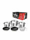 HomeVero Set de vase de gătit din oțel inoxidabil Ασημί HV-1110 10buc