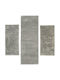 1820 Shaggy Velvet Bedroom Rugs Set Light Grey 3pcs