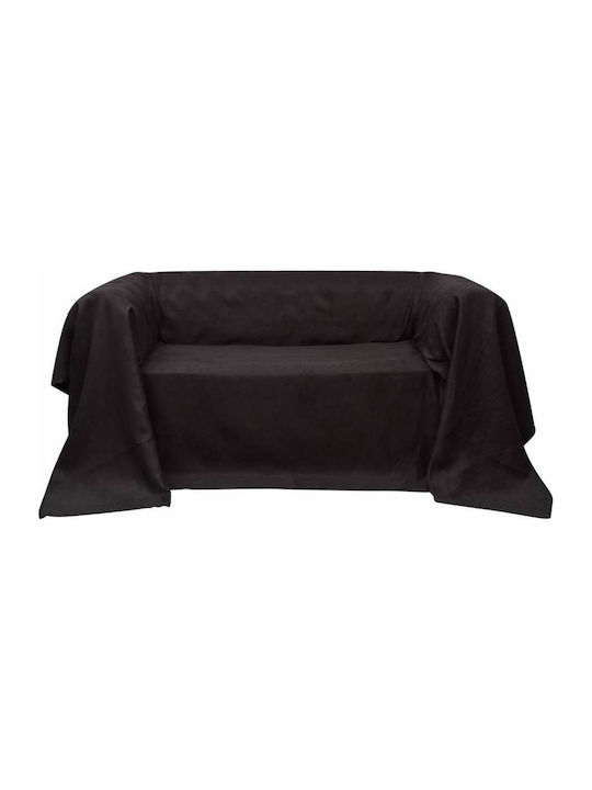 vidaXL Four-Seater Sofa Throw 270x350cm Black