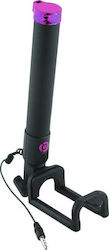3976 Selfie Stick με Καλώδιο 3.5mm Ροζ