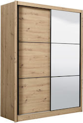Ντουλάπα Navara Συρόμενη με Καθρέφτη 165 166.4x60.7x215.4cm