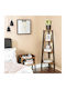 Corner Bookcase Brown 34x34x125cm