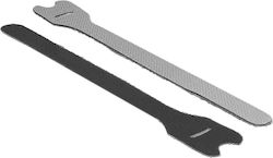 DeLock Hook-and-loop Δεματικά Καλωδίων Πλαστικά 240mmx13mm σε Γκρι χρώμα (10τμχ) (18264)