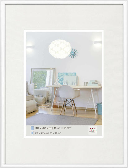 Walther Plastic Photo Frame with White Frame
