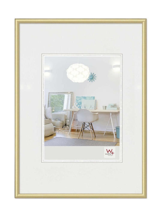 Walther Photo Frame Plastic 13x18cm with Gold Frame