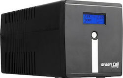 Green Cell Microsine 1000VA UPS Line-Interactive 700W με 2 Schuko Πρίζες