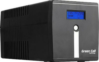 Green Cell Microsine 1000VA UPS Line-Interactive 700W με 2 Schuko Πρίζες